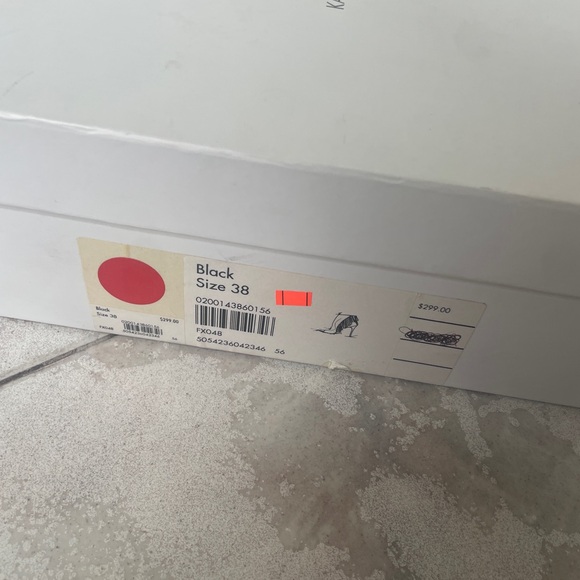 Karen millen black suade fringe heels good condition size 8 - Picture 7 of 14